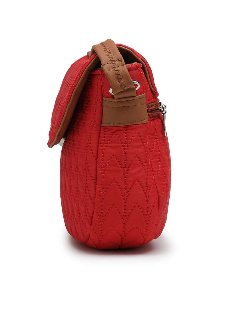women red solid quilted sling bag - 21721918 -  Standard Image - 2