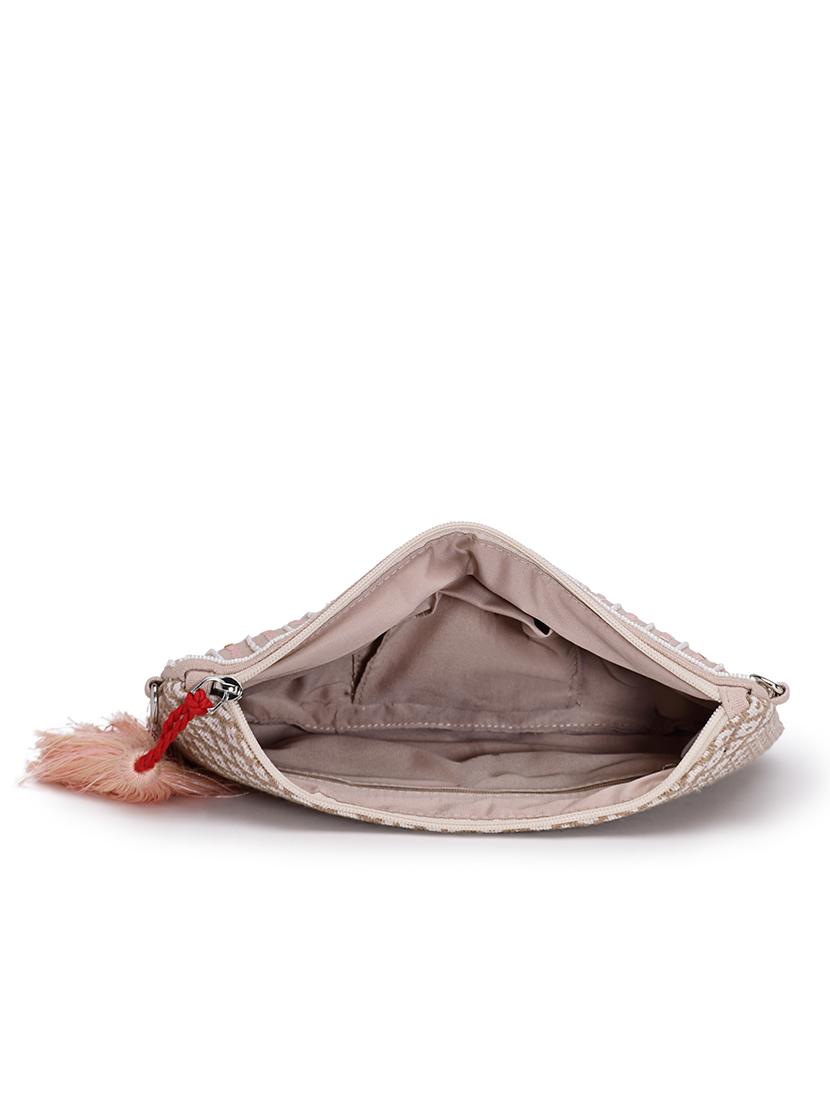 women white sequined sling bag - 21721920 - Standard Image - 2