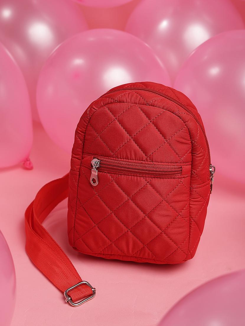 women red solid quilted sling bag - 21721925 -  Zoom Image - 0