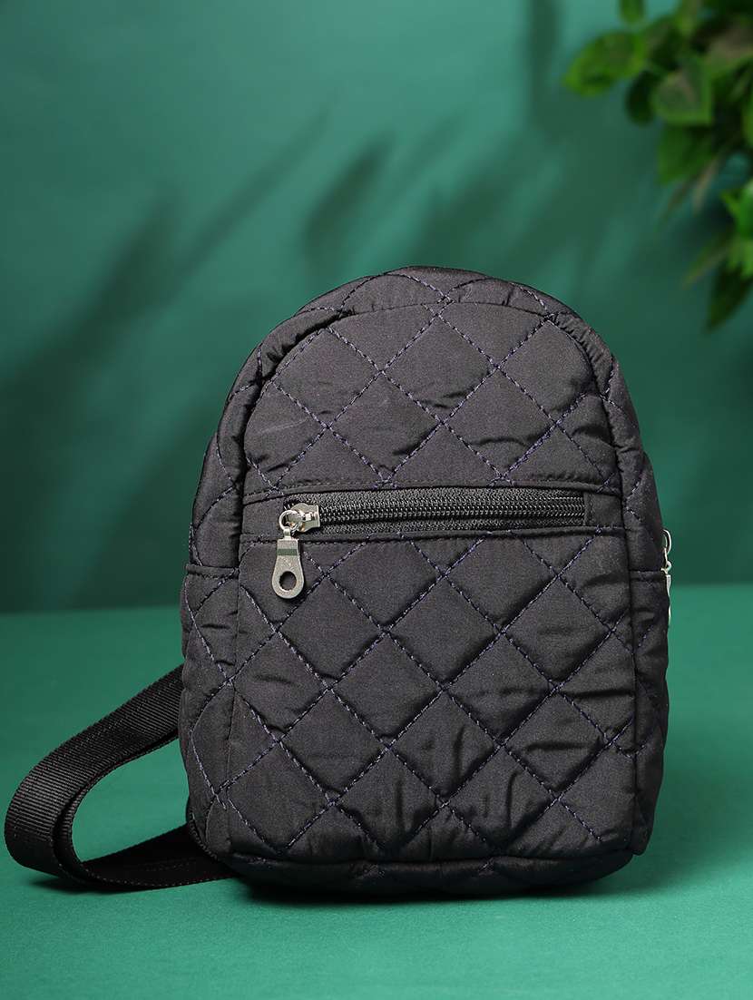 women black solid quilted sling bag - 21721926 - Zoom Image - 0
