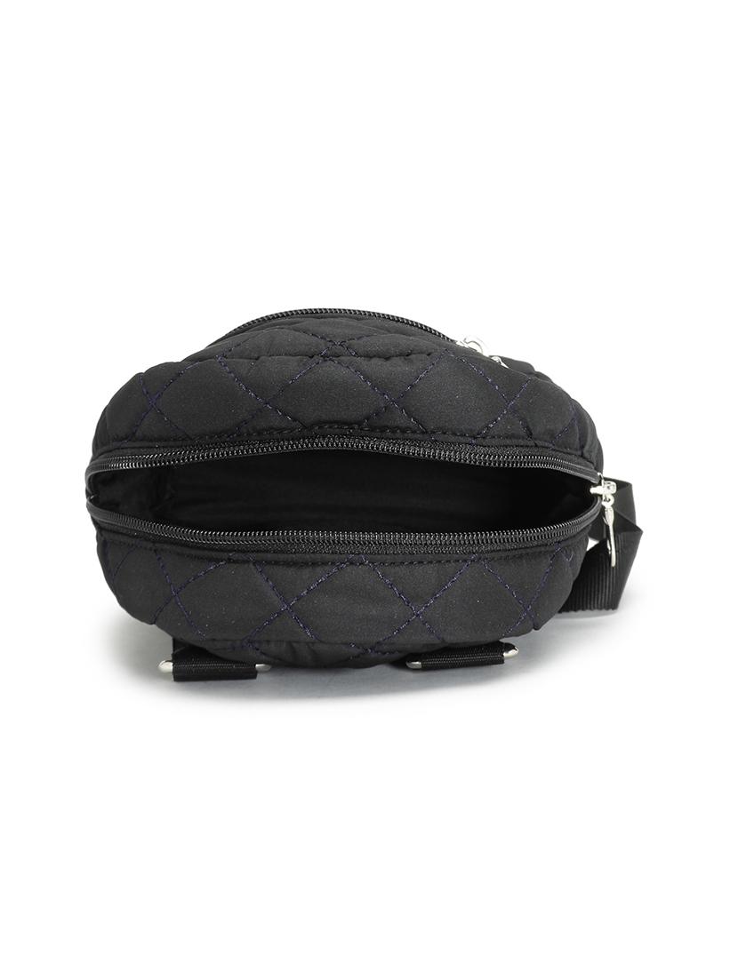 women black solid quilted sling bag - 21721926 - Standard Image - 2