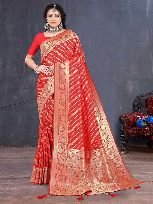 women self design banarasi saree with blouse - 21722142 -  Standard Image - 0