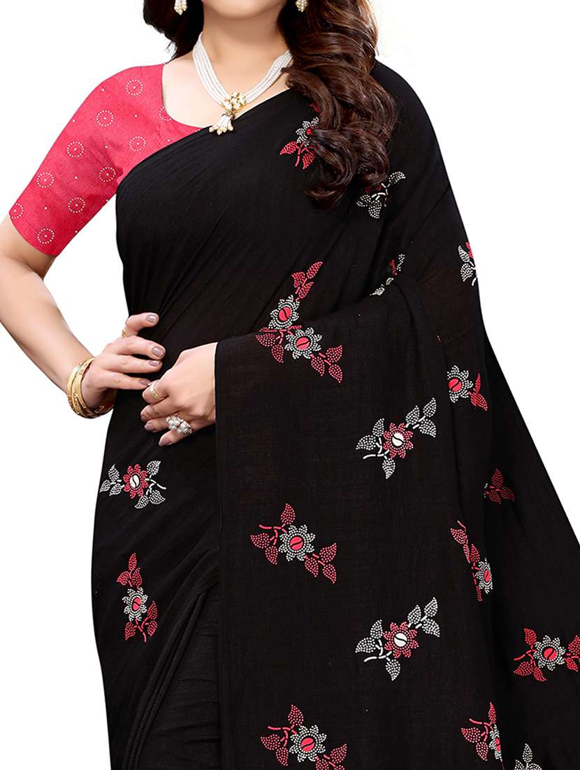 women flaral printed casual wear saree with blouse - 21722248 -  Standard Image - 2