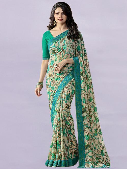 women printed casual wear saree with blouse - 21722257 - Standard Image - 0