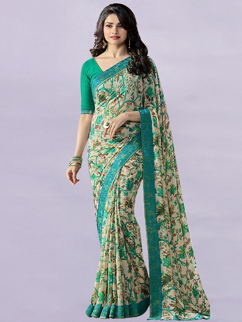 women printed casual wear saree with blouse - 21722257 - Zoom Image - 0