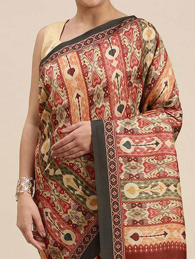 women printed casual wear saree with blouse - 21722585 -  Standard Image - 2