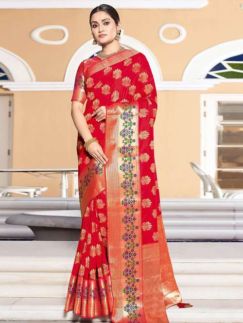 women self design banarasi saree with blouse - 21722604 -  Standard Image - 0
