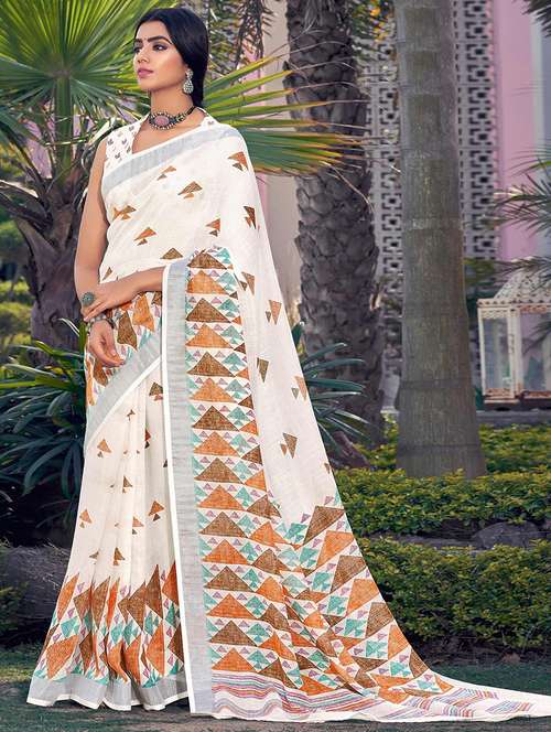 women printed casual wear saree with blouse - 21722826 -  Standard Image - 0