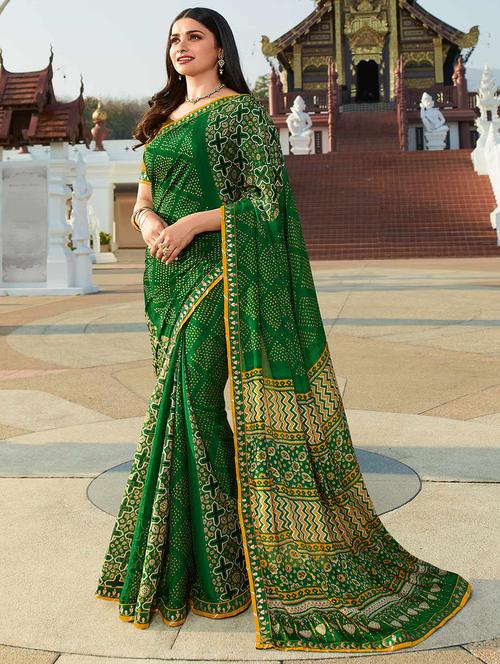women printed casual wear saree with blouse - 21722966 -  Standard Image - 0