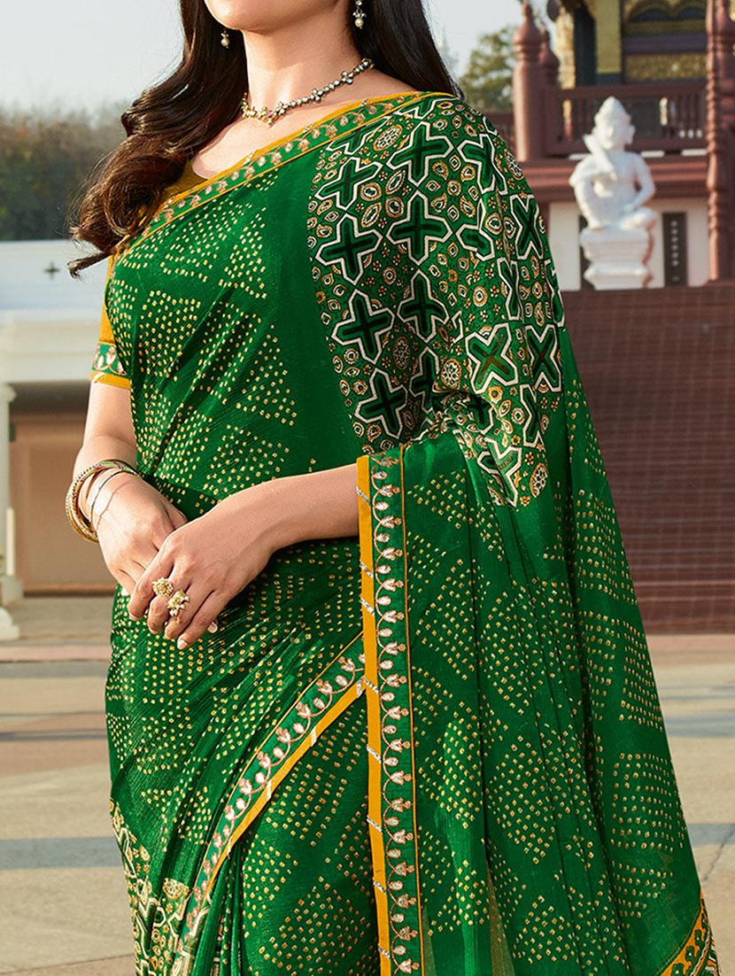 women printed casual wear saree with blouse - 21722966 - Standard Image - 2