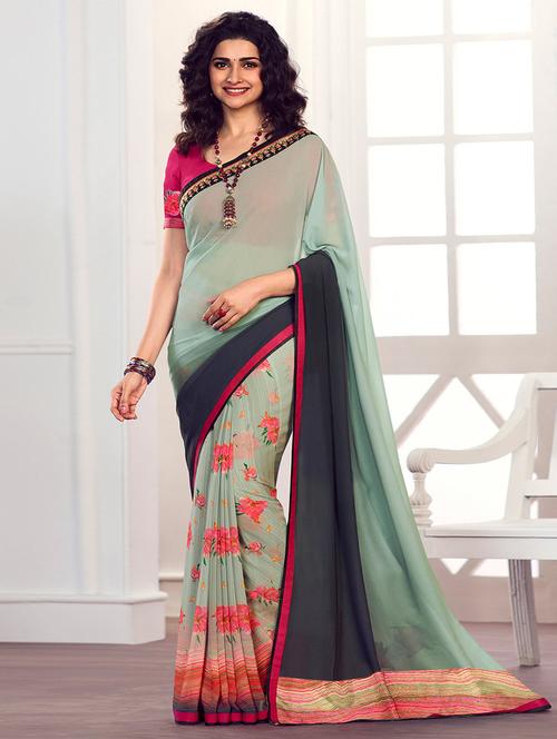 women printed casual wear saree with blouse - 21722979 - Standard Image - 0