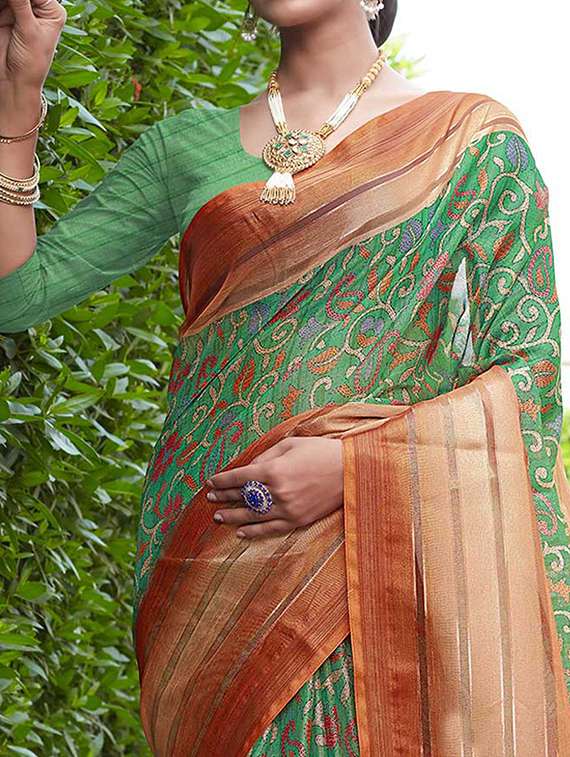 women printed casual wear saree with blouse - 21723035 -  Standard Image - 2
