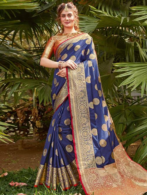 women self design banarasi saree with blouse - 21723114 - Standard Image - 0