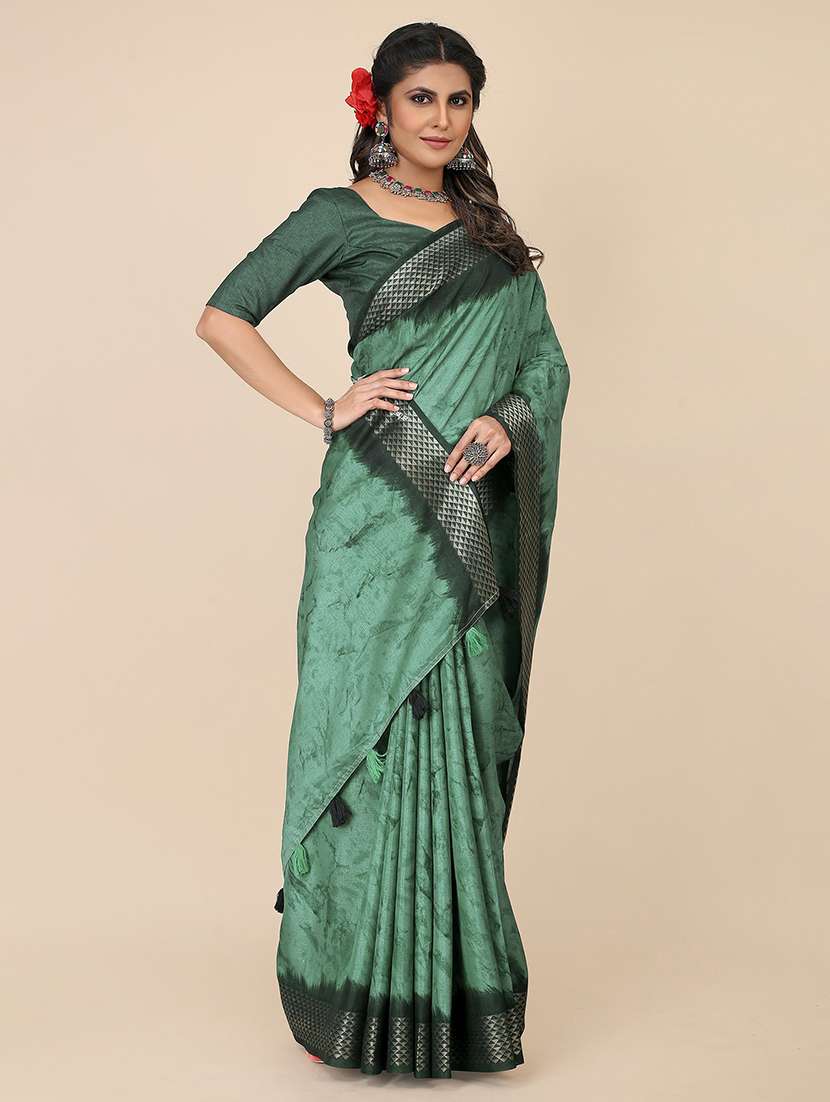 women printed casual wear saree with blouse - 21723142 -  Standard Image - 2