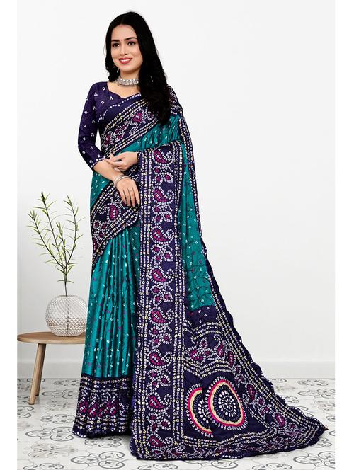 women bandhani printed casual wear saree with blouse - 21723397 - Standard Image - 0