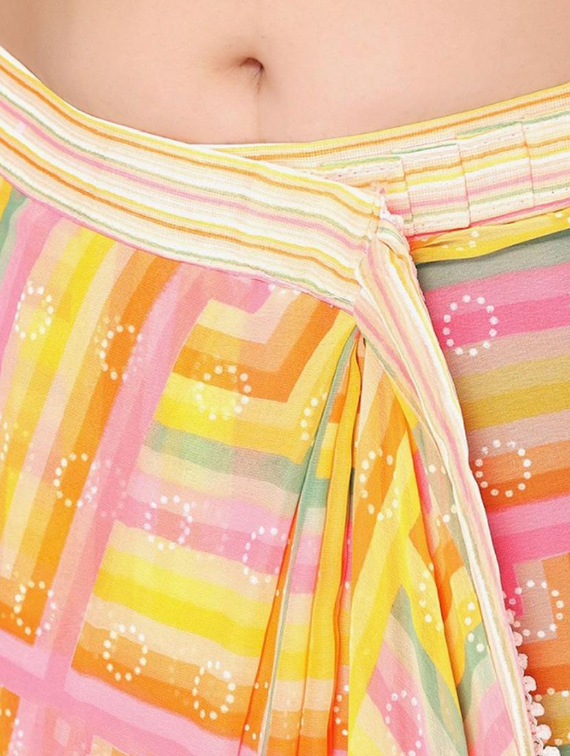 women printed ready to wear saree with blouse - 21723642 - Standard Image - 2