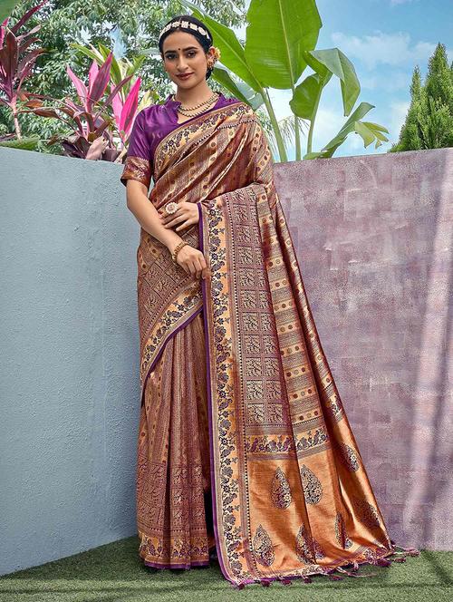 women self design banarasi saree with blouse - 21723921 -  Standard Image - 0