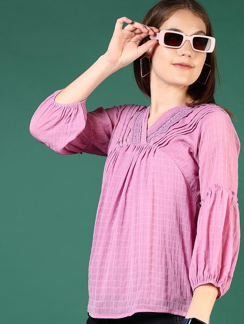 purple cotton regular top - 21724050 - Zoom Image - 0