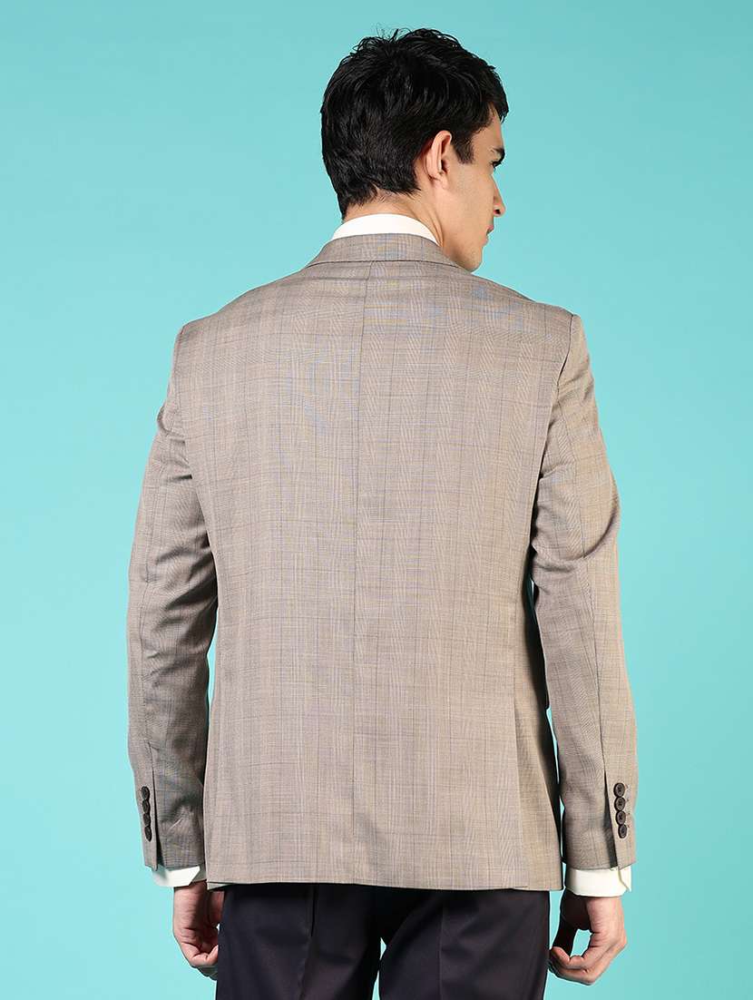 men long sleeves single breasted formal blazer - 21724074 - Standard Image - 2