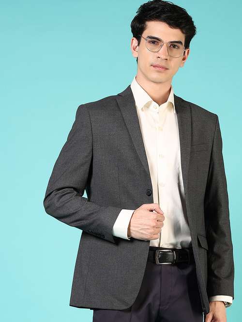 men long sleeves single breasted blazer - 21724077 -  Standard Image - 0