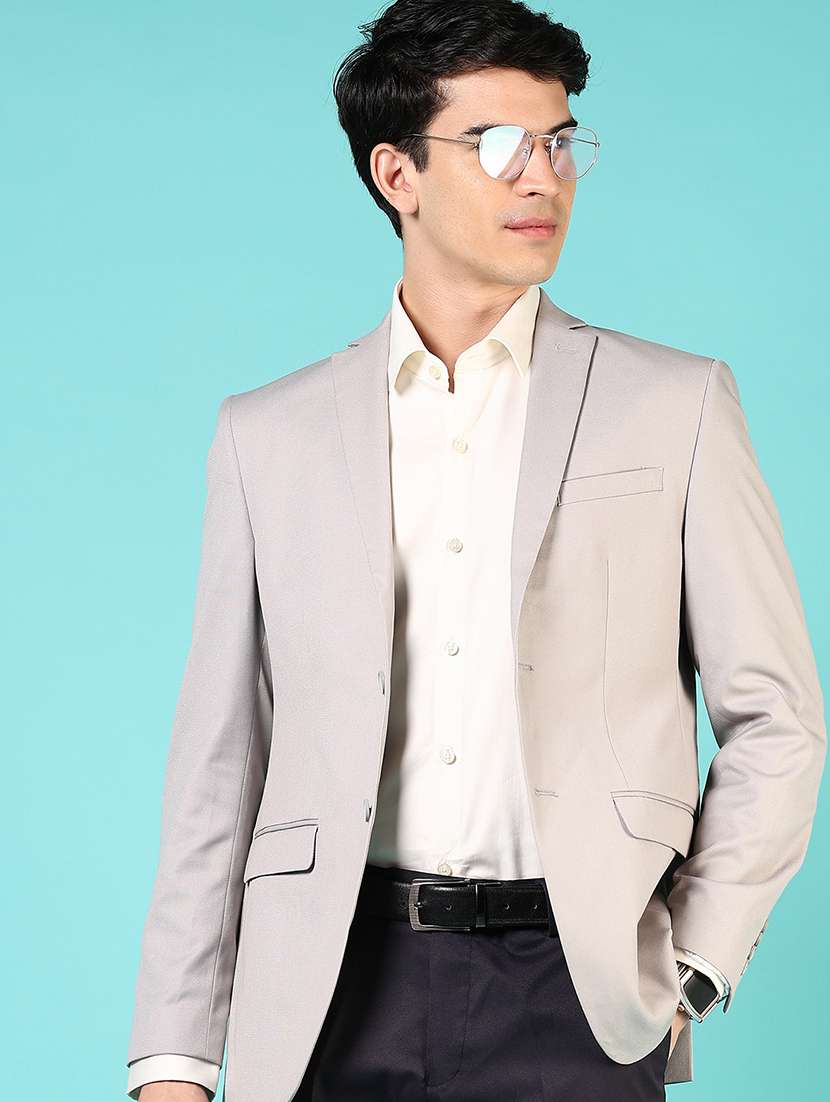 men long sleeves single breasted blazer - 21724081 -  Zoom Image - 0