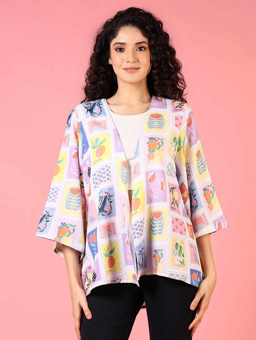 women printed bell slevees regular shrug - 21724105 - Zoom Image - 0