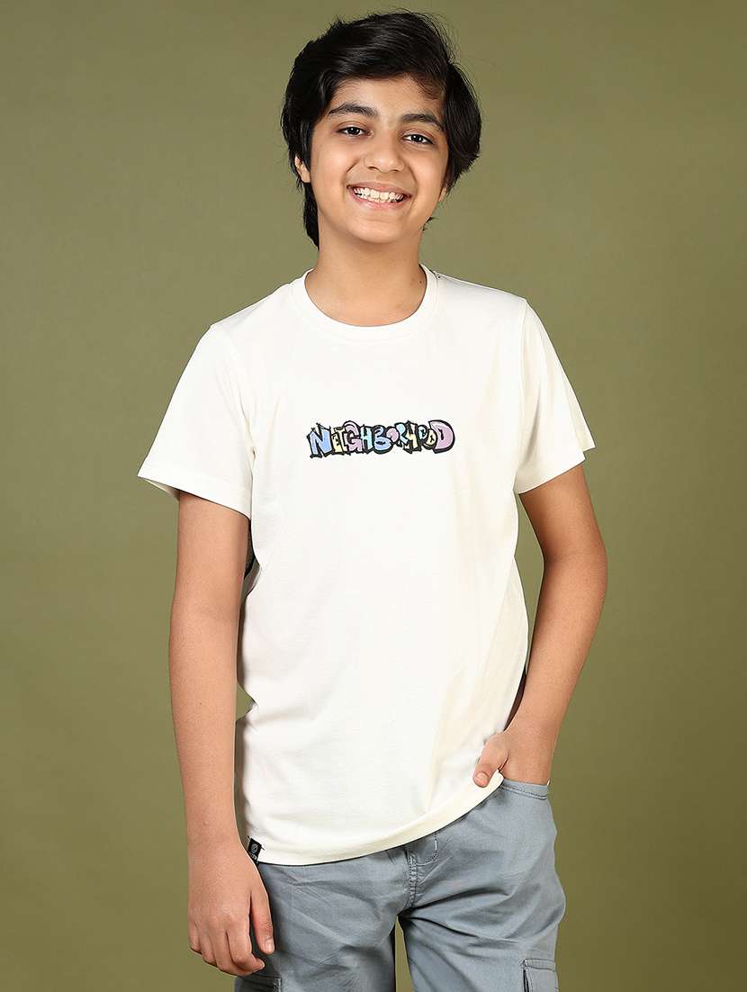 boys front & back printed round neck t-shirt - 21724112 -  Standard Image - 2