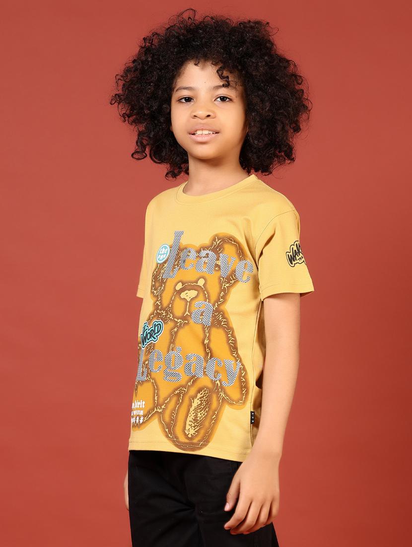 boys front printed short sleeves t-shirt - 21724118 - Standard Image - 2
