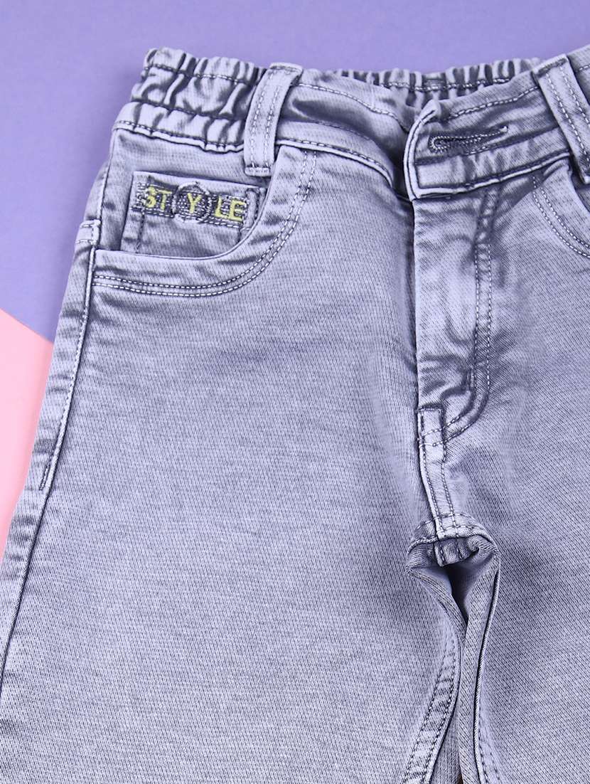 boys grey mid rise denim jeans - 21724177 -  Standard Image - 2
