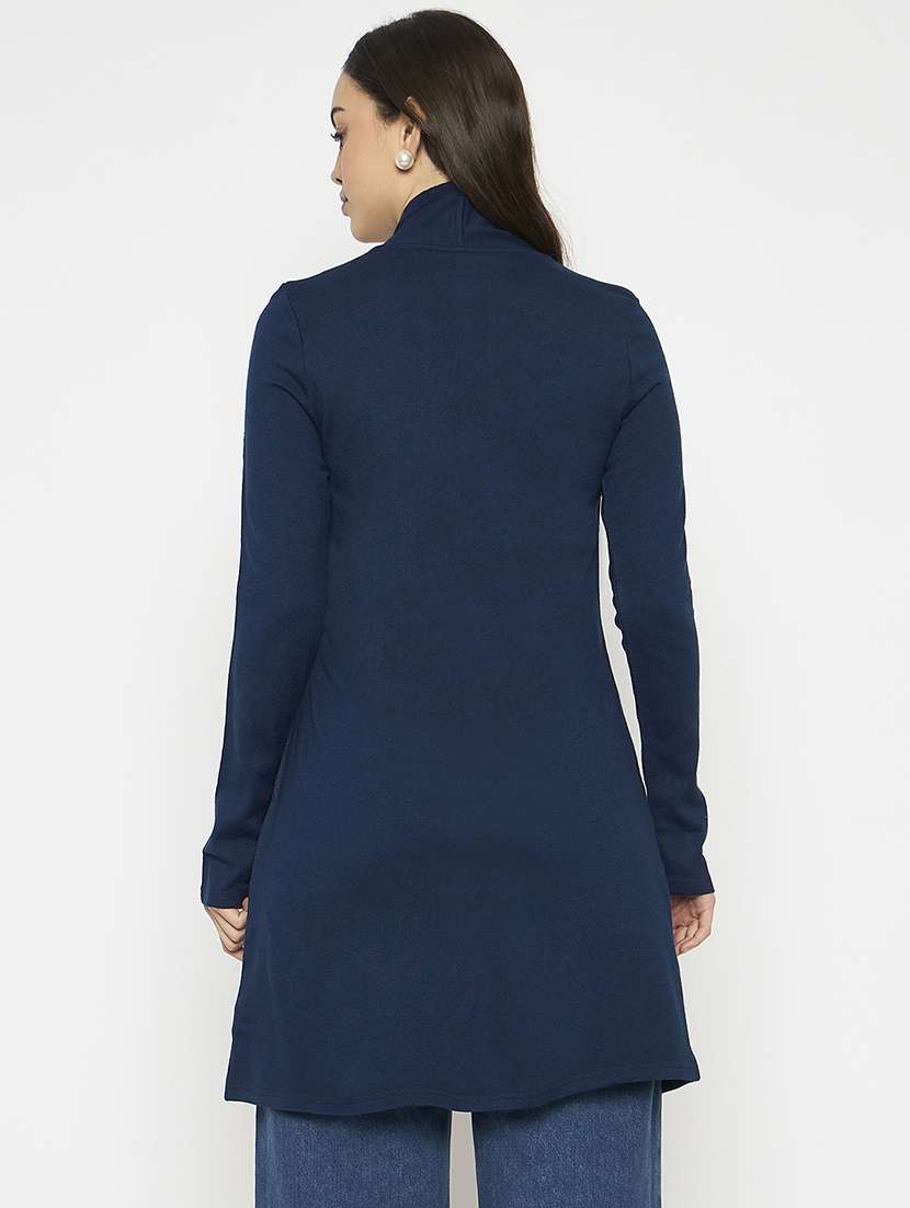 women solid long sleeves cardigan - 21724248 - Standard Image - 2