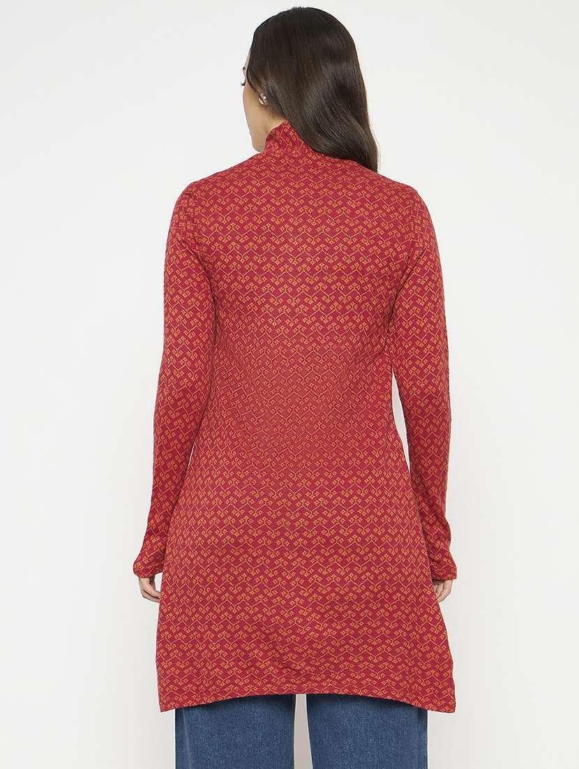 women self designed long sleeves cardigan - 21724250 -  Standard Image - 2