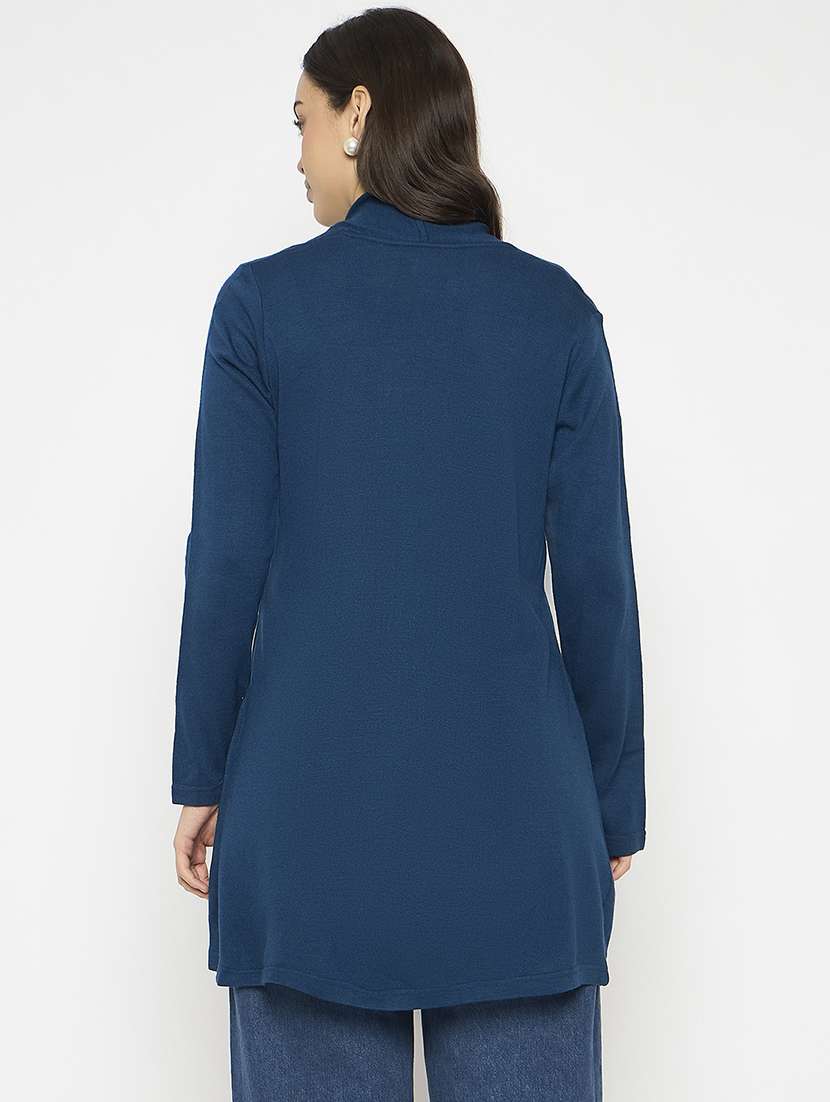 women long sleeves solid cardigan - 21724256 - Standard Image - 2