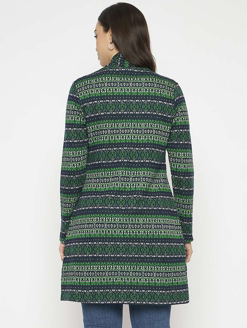 women long sleeves self design cardigan - 21724257 -  Standard Image - 2