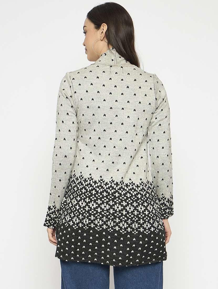 women acrylic long sleeve cardigan - 21724258 -  Standard Image - 2