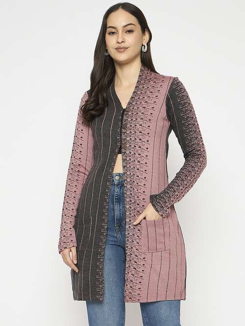 women acrylic long sleeve cardigan - 21724260 -  Standard Image - 0