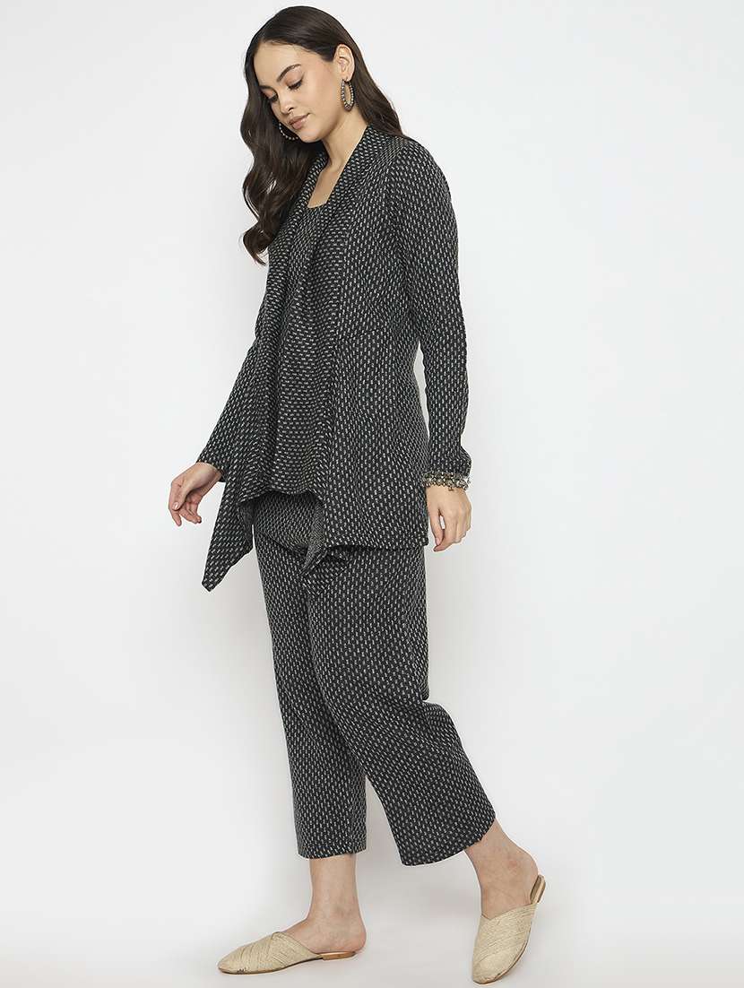 women acrylic top and palazzos co-ord set - 21724265 - Standard Image - 2