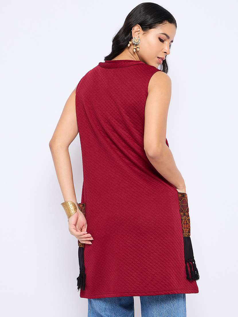 women sleeveless self design regular shrug - 21724269 - Standard Image - 2