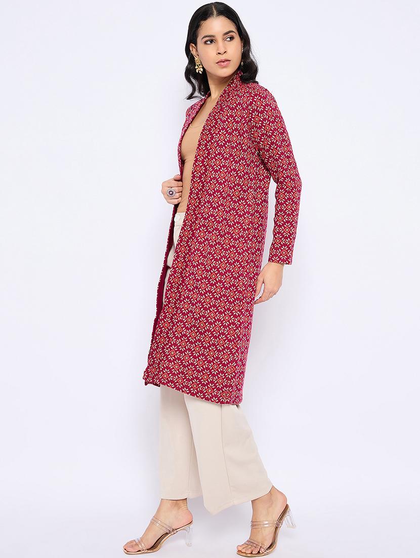 women acrylic long sleeve shrug - 21724271 - Standard Image - 2