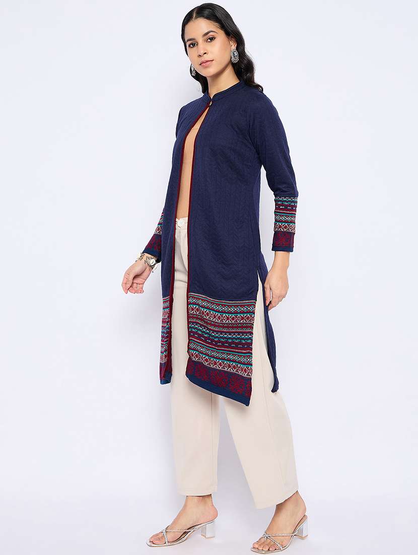 women long sleeves self design regular shrug - 21724272 - Standard Image - 2