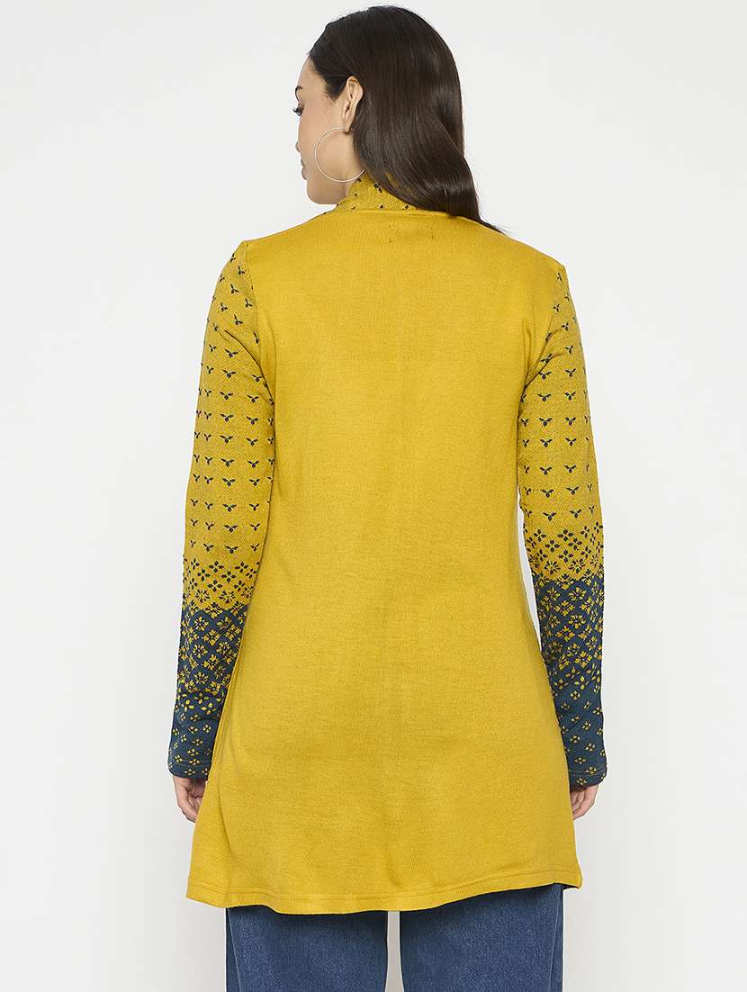 women long sleeves self design cardigan - 21724351 -  Standard Image - 2