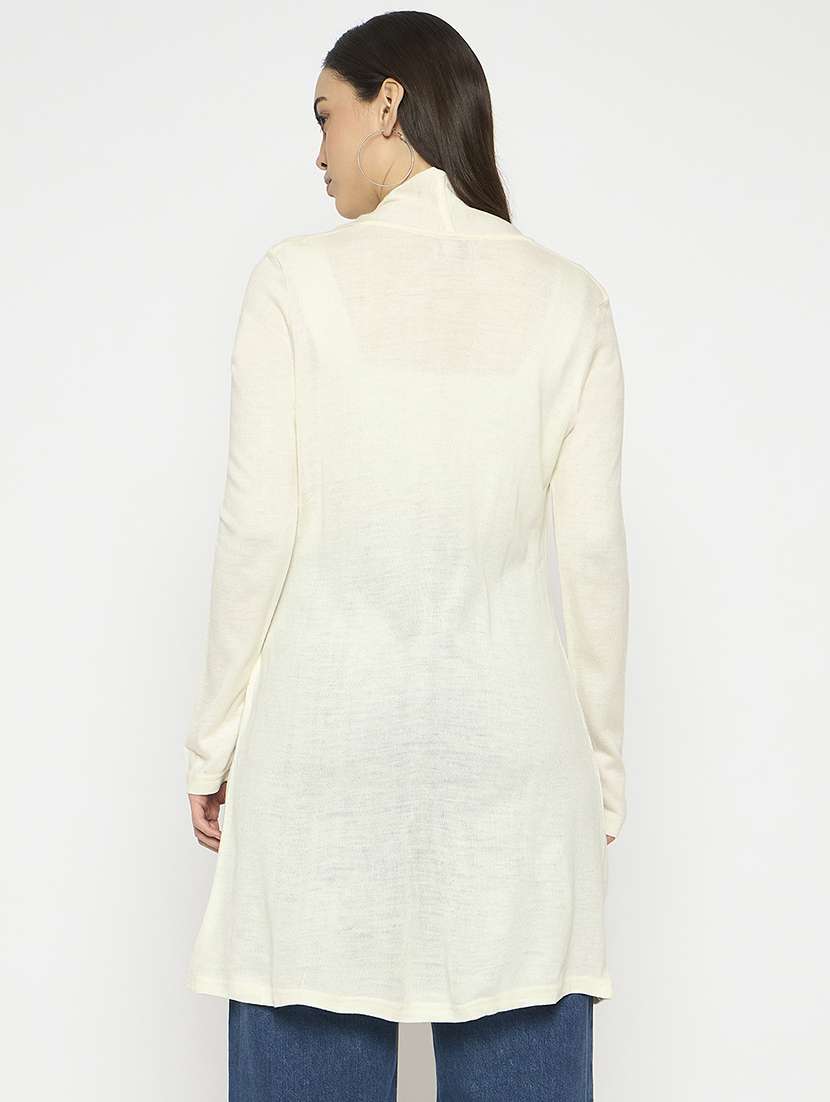 women acrylic long sleeve cardigan - 21724354 - Standard Image - 2