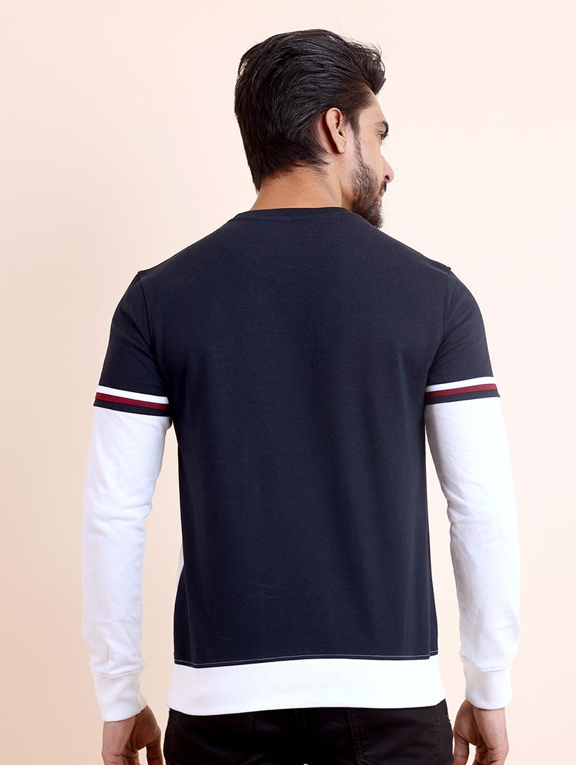 men long sleeves color block sweatshirt - 21724381 - Standard Image - 2