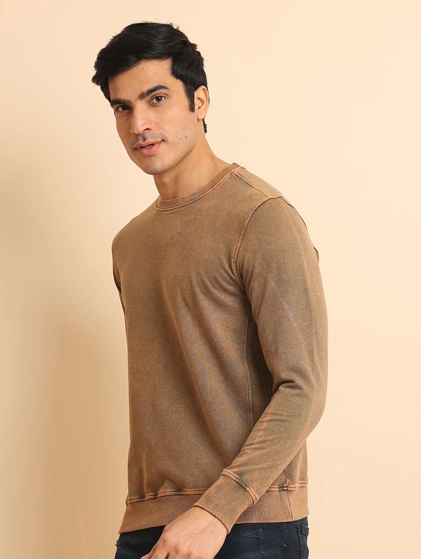 men long sleeves plain sweatshirt - 21724387 - Standard Image - 2