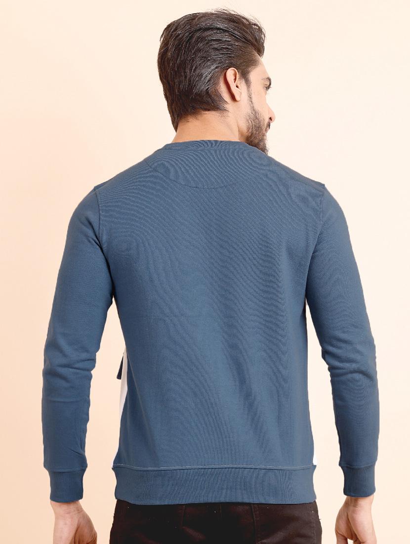 men long sleeves color block sweatshirt - 21724401 - Standard Image - 2