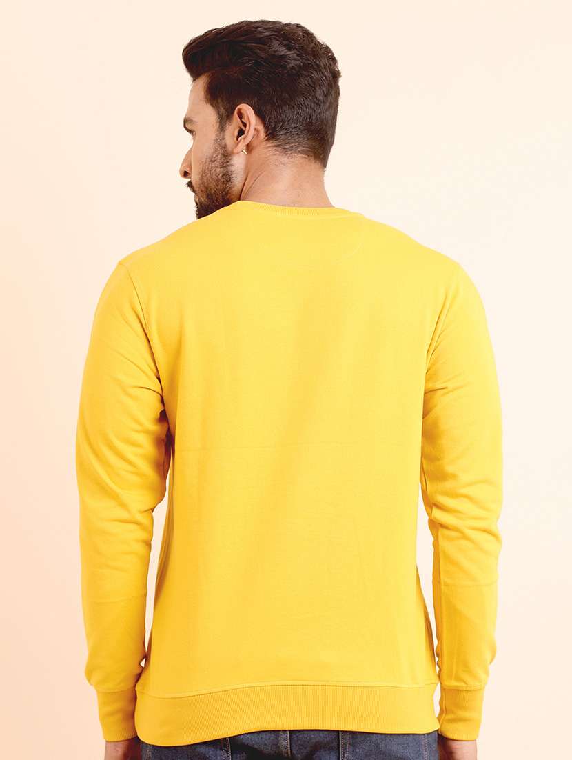 men long sleeves front print sweatshirt - 21724402 - Standard Image - 2