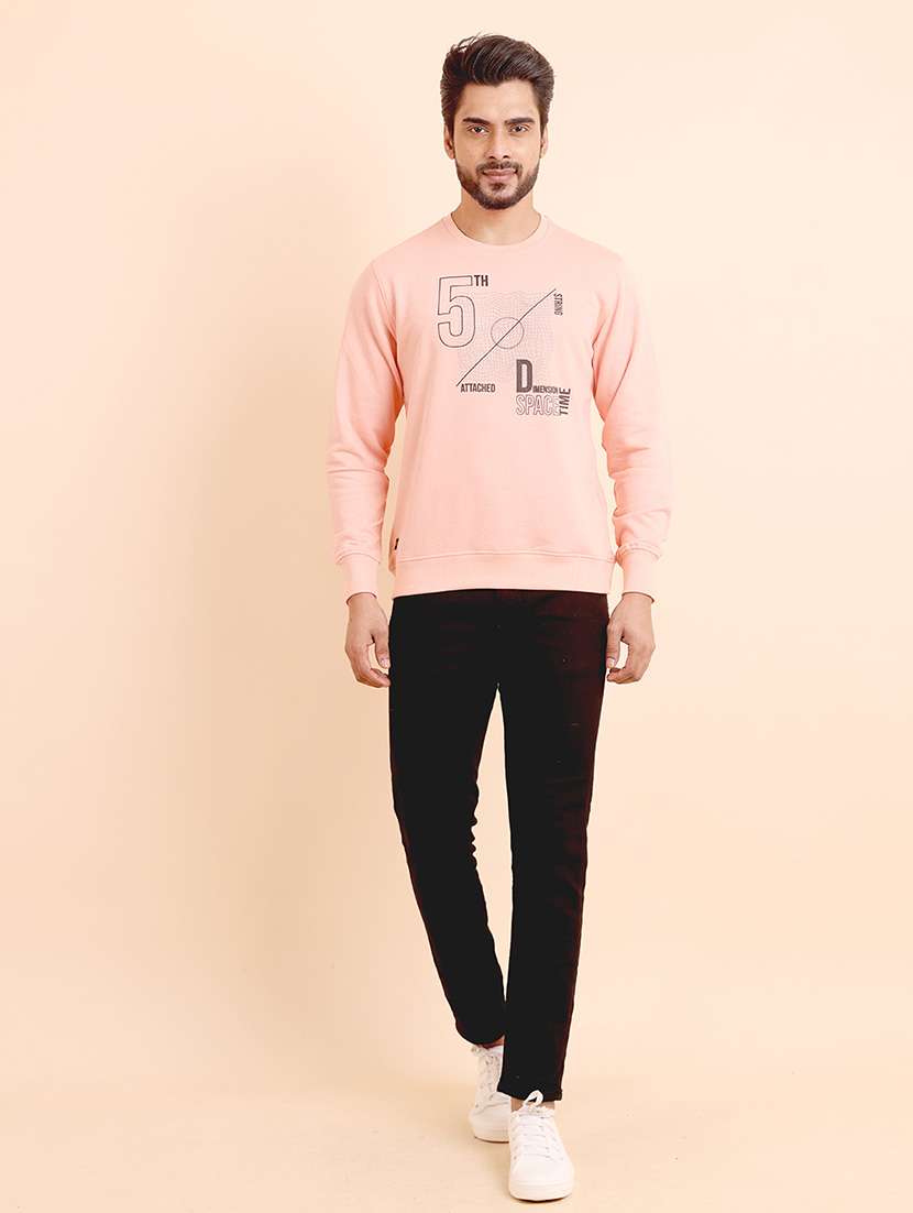 men long sleeves front print sweatshirt - 21724403 - Standard Image - 2