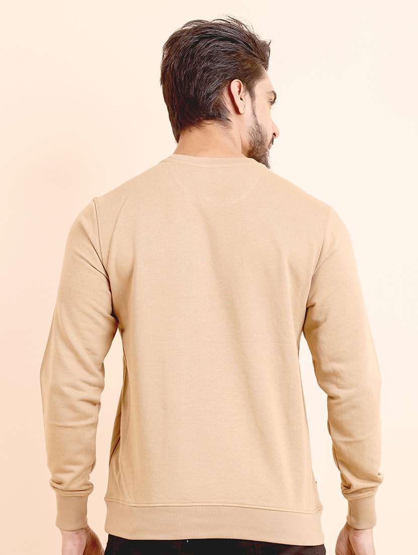 men long sleeves chest print sweatshirt - 21724420 - Standard Image - 2