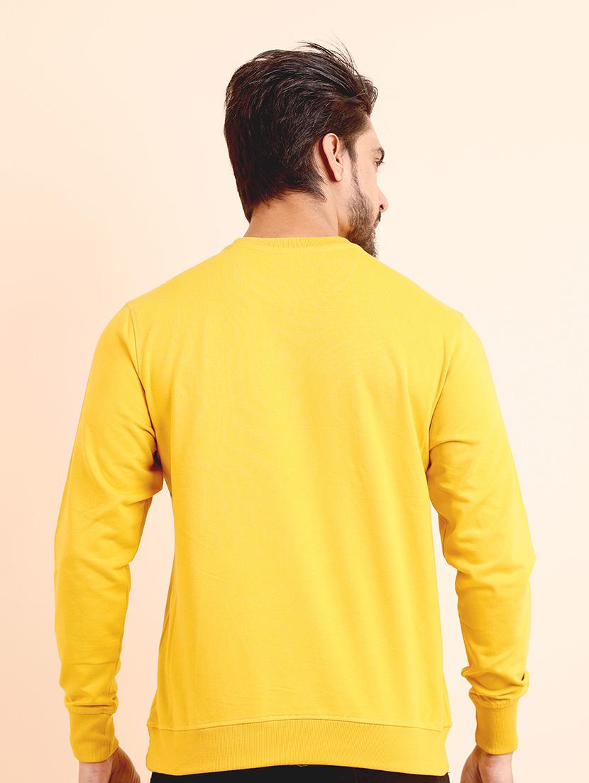 men long sleeves chest print sweatshirt - 21724423 - Standard Image - 2
