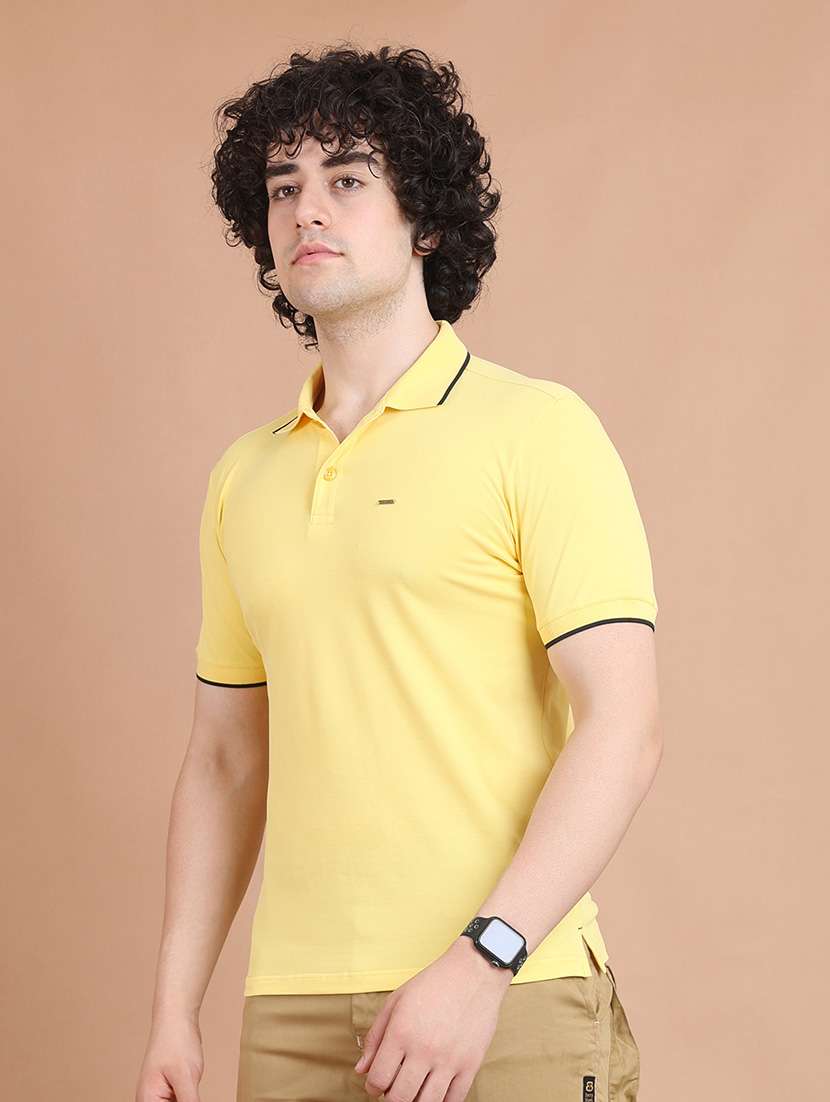 men solid short sleeve polo t-shirt - 21724467 - Standard Image - 2