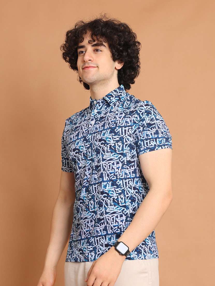men short sleeves printed polo t-shirt - 21724499 - Standard Image - 2